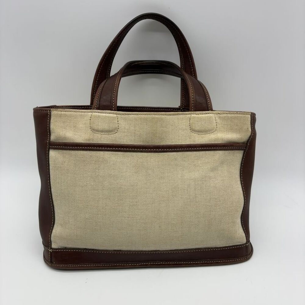 Coach Leather and Linen Tote - Picture 4 of 5